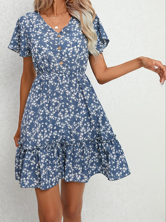 Summer Tiered Ruffle Ditsy Floral Mini