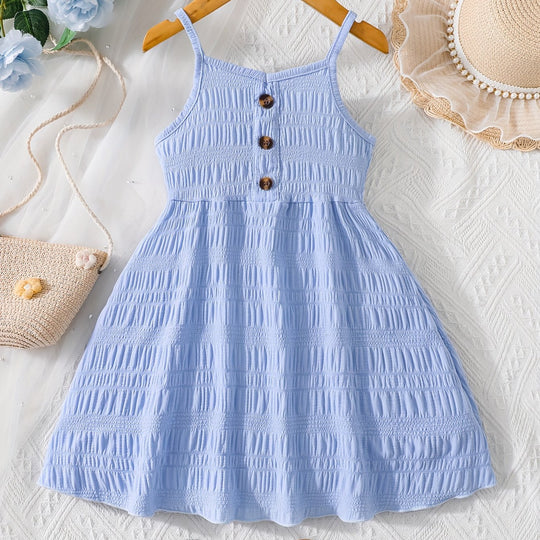 Casual Textured Button Front Mini Dress