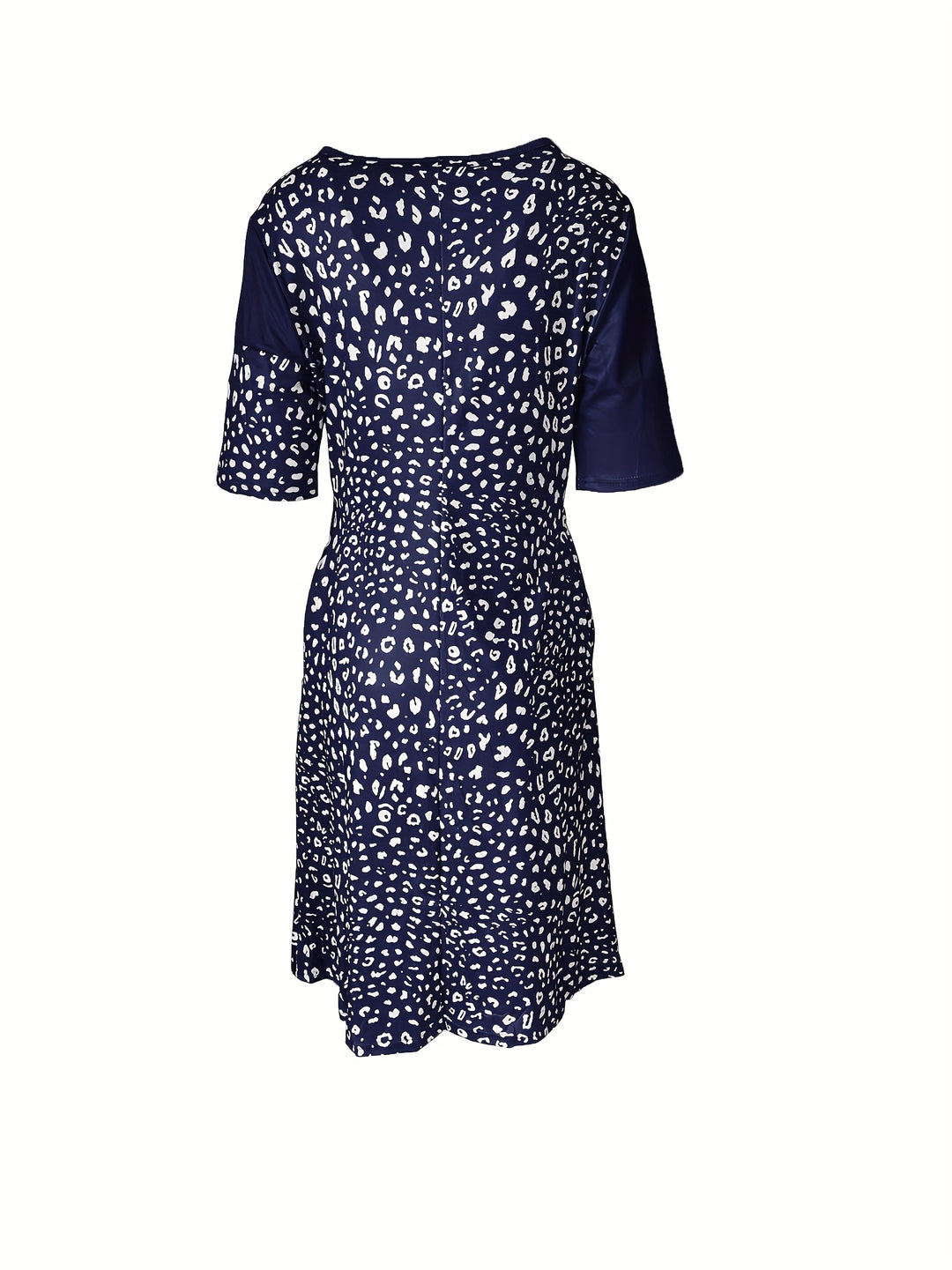 Elegant Asymmetrical Floral Print Midi Dress