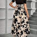 Puff Sleeve Floral Tie Waist Maxi Dress
