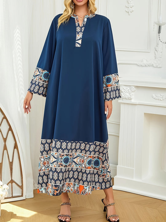 Muslim Long Sleeve Modest Kaftan Dress