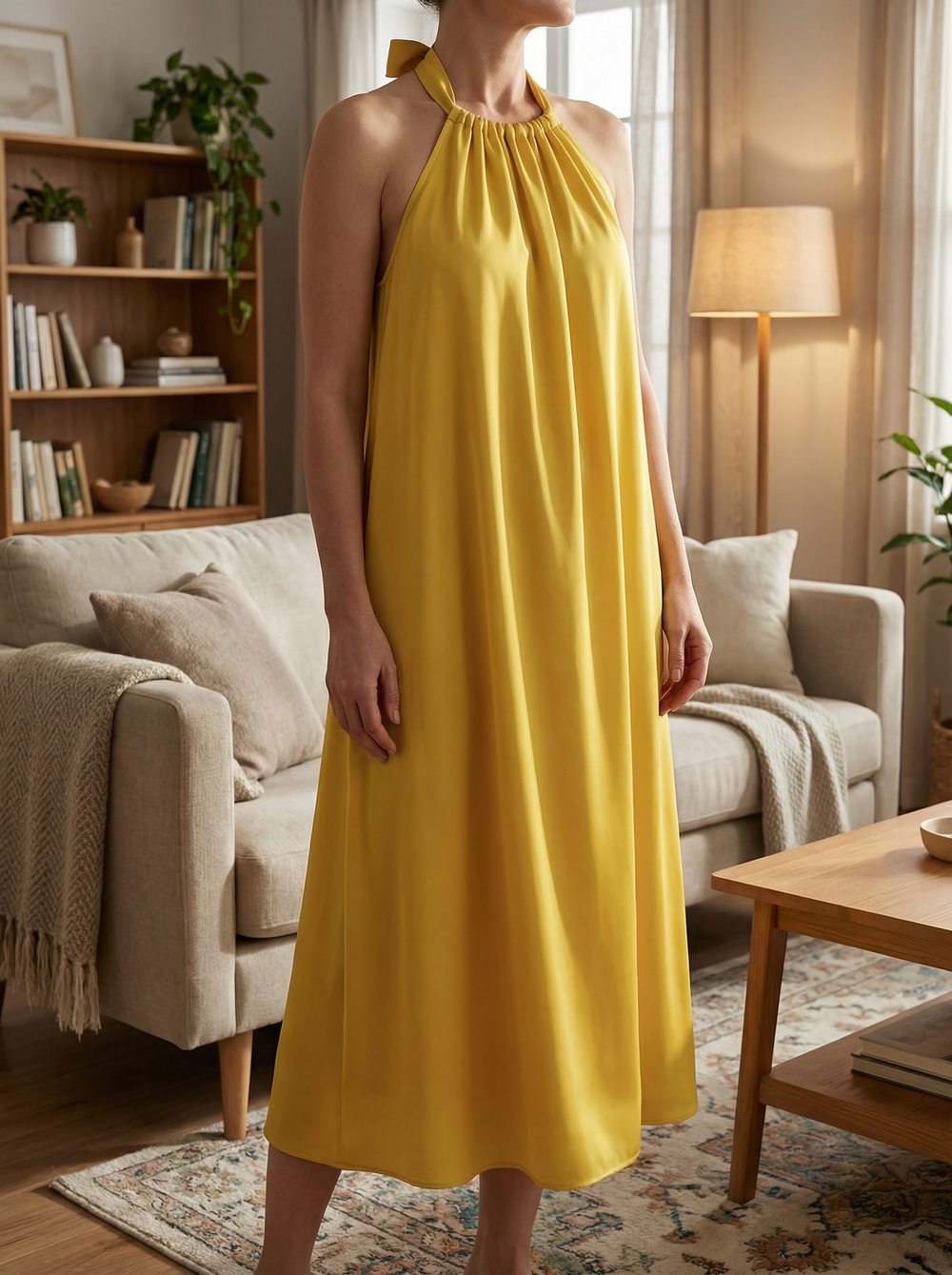 Summer Boho Halter Neck Relaxed Fit Dress