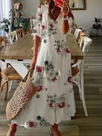 Bohemian Printed Flowy Summer Maxi Dress